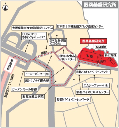 医薬基盤研究所 交通図