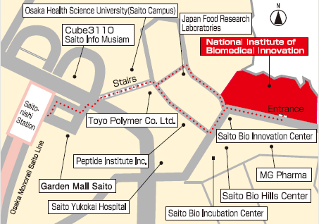 National Institute of Biomedical Innovation - Guide map